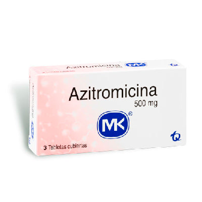 Azitromicina 500 mg 3 tabletas MK