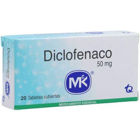 Diclofenaco 50 MG x 20 Tabletas MK