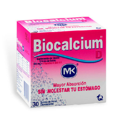 Biocalcium D Polvo 500 MG x 30 Sobres MK