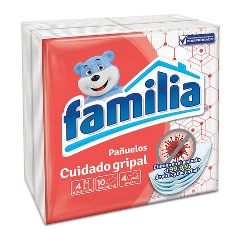 Pañuelos Familia Cuidado Gripal Paquete x 4 Unidades
