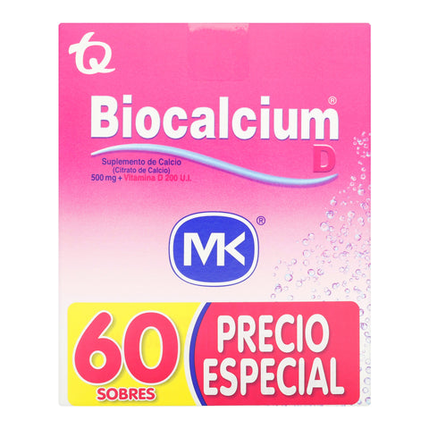 Biocalcium D Polvo 500 MG x 60 Sobres Precio Especial