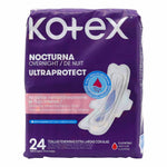 Toallas Kotex Nocturna Ultraprotección x 24 Uds