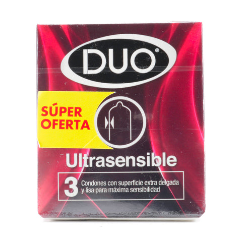 Preservativo Dúo Ultrasensible x 3 Unidades