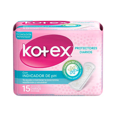 Protector Kotex Diario Indicador de pH por 15 Unidades