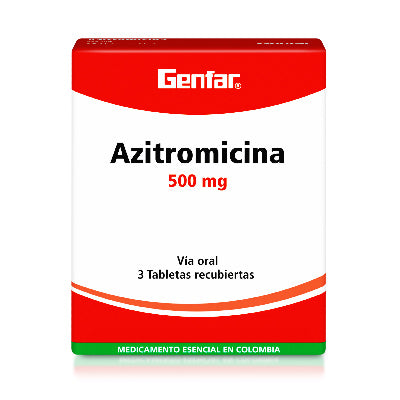 Azitromicina 500 mg 3 tabletas Genfar