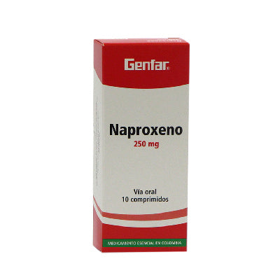 Naproxeno 250 mg 10 capsulas Genfar