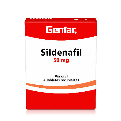 Sildenafil 50 mg 4 tabletas Genfar