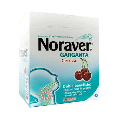 Noraver Cereza 96 Pastillas masticables