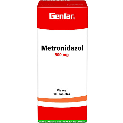 Metronidazol 500 Mg 100 Tabletas Genfar