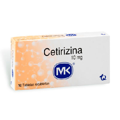 Cetirizina 10 mg 10 tabletas MK