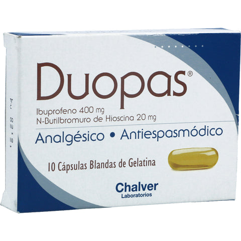 Duopas 400/20 mg 10 Capsulas Blandas de Gelatina
