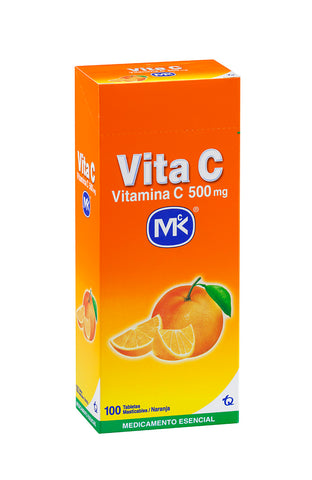 Vitamina Vita C Naranja Masticables 100 Tabletas MK