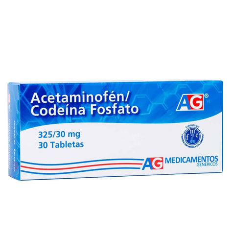 Acetaminofén/Codeína 325/30 mg 30 tabletas American Generics