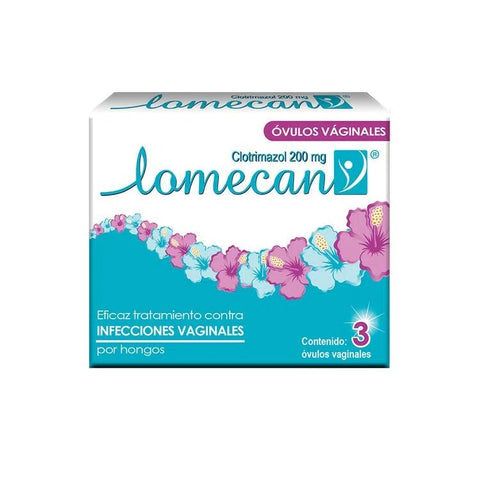Lomecán Clotrimazol 200 mg 3 Óvulos Vaginales