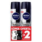 2 Desodorantes Nivea Men Spray Black & White x 150 mL c/u