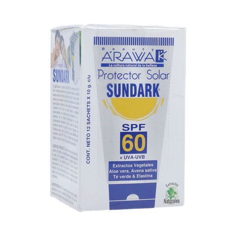 Bloqueador Sundark Adultos 12 sobres por 10 gramos