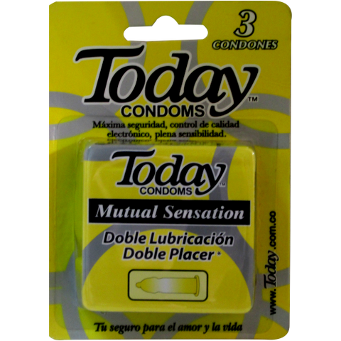 Preservativo Today Mutual Sensation 3 Unidades