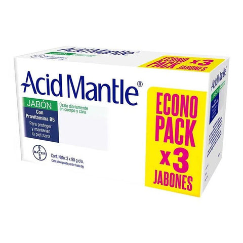 3 Jabón Acid Mantle x 90 Gramos Econo Pack