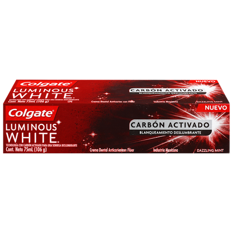Crema Colgate Luminous White Carbón Activado x 75 ml