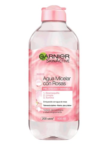 Agua Micelar de Rosas Garnier x 400 mL