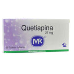 Quetiapina 20 mg 30 Tabletas MK