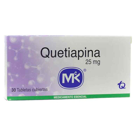 Quetiapina 25 mg 30 Tabletas MK