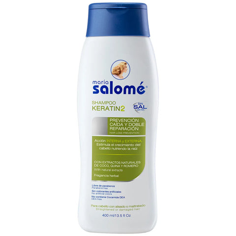 Shampoo Keratin2 Maria Salomé sin sal x 400 mL