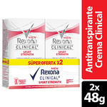 2 Desodorantes Rexona Clinical Men Sport Strength Crema x 48 GR c/u